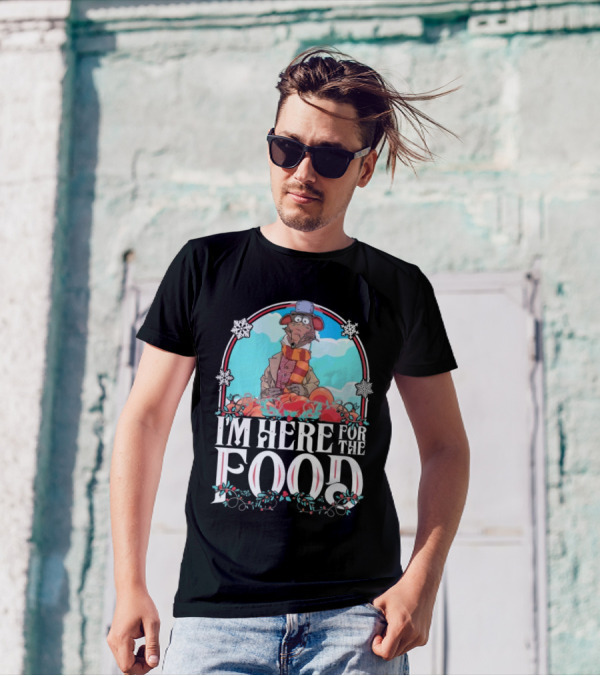 I'm Here For The Food Funny Rat Chef Winter Scarf T-Shirt
