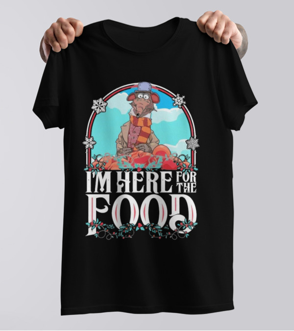 I'm Here For The Food Funny Rat Chef Winter Scarf T-Shirt