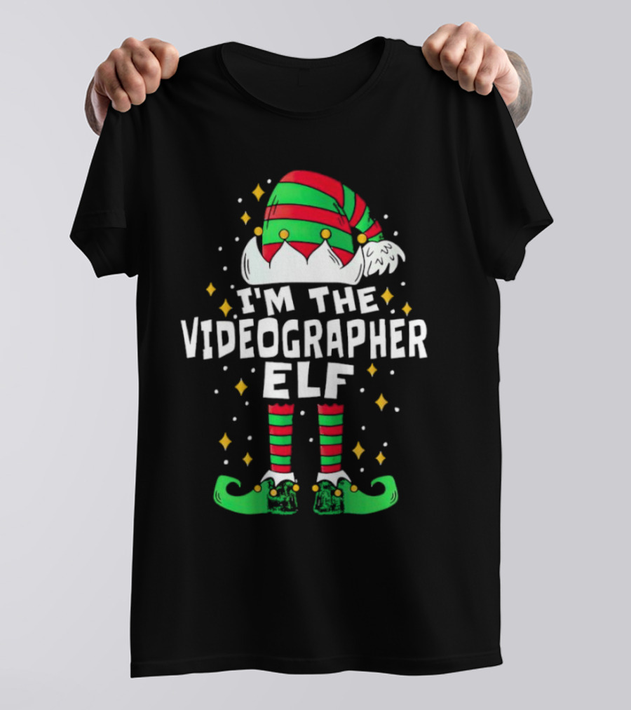 I'm The Videographer Elf Christmas Holiday Costume T-Shirt