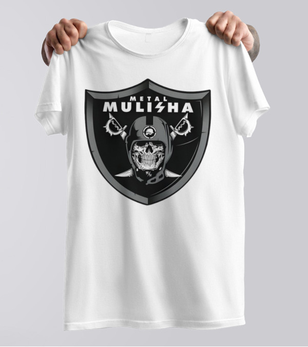 Las Vegas Raiders Skull Metal Mulisha Shield Halloween Helmets Swords T-Shirt