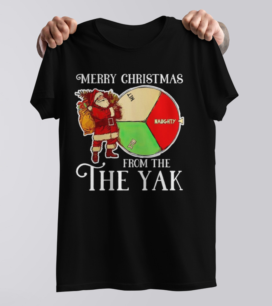 Merry Christmas From The Nice Naughty List Yak Santa T-Shirt