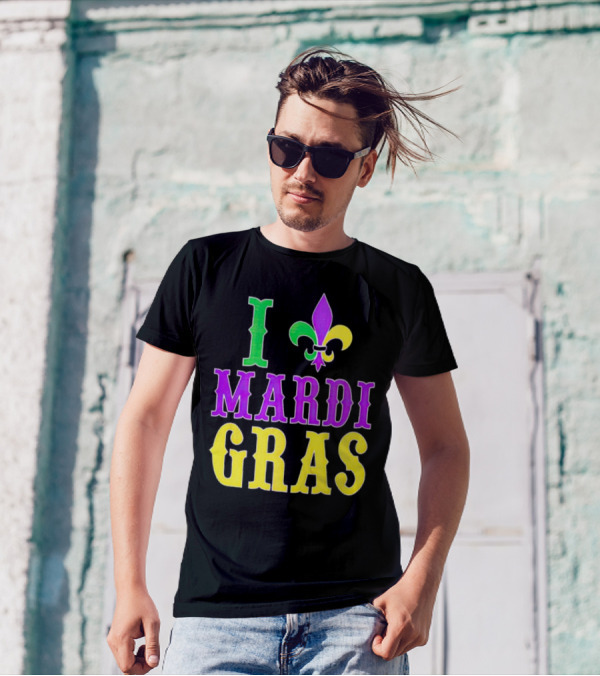 I ❤️ Mardi Gras Fleur-de-Lis T-Shirt