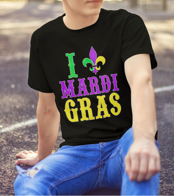 I ❤️ Mardi Gras Fleur-de-Lis T-Shirt