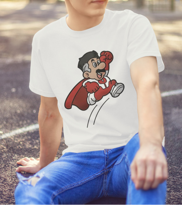 Omni Mario Superhero Jumping Manoeuver T-Shirt