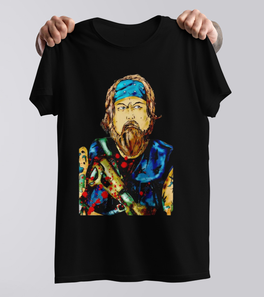Savior TKO TKO Artist Print Bearded Bandana Warrior T-Shirt