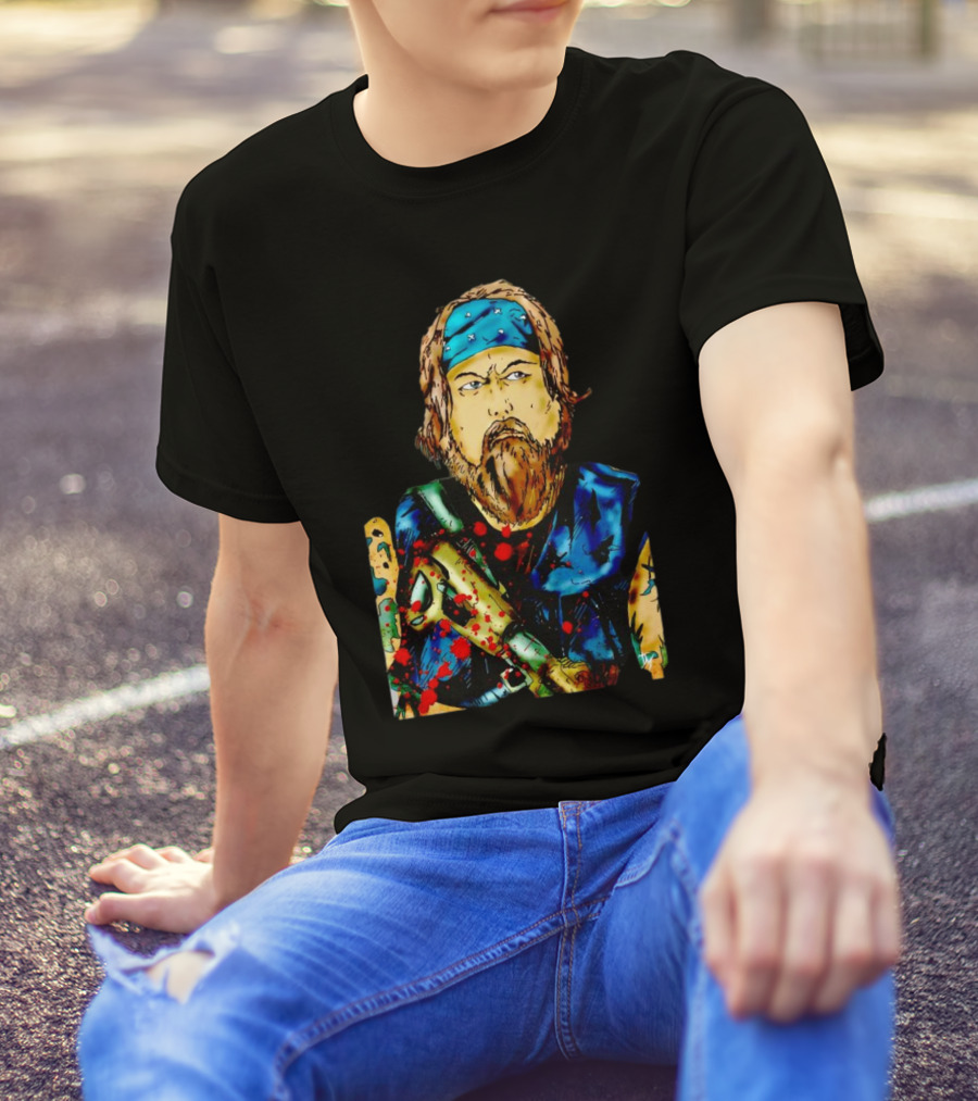Savior TKO TKO Artist Print Bearded Bandana Warrior T-Shirt