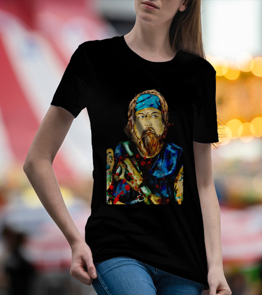 Savior TKO TKO Artist Print Bearded Bandana Warrior T-Shirt
