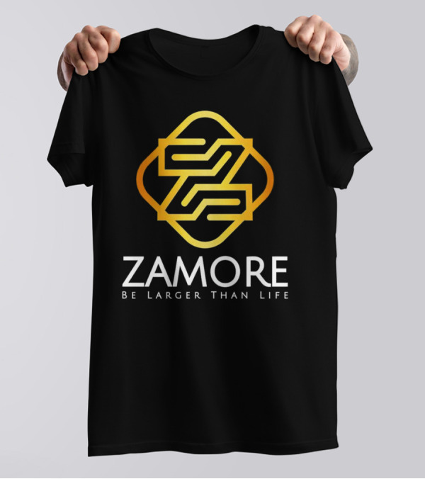 Zamore Be Larger Than Life Gold Geometric T-Shirt