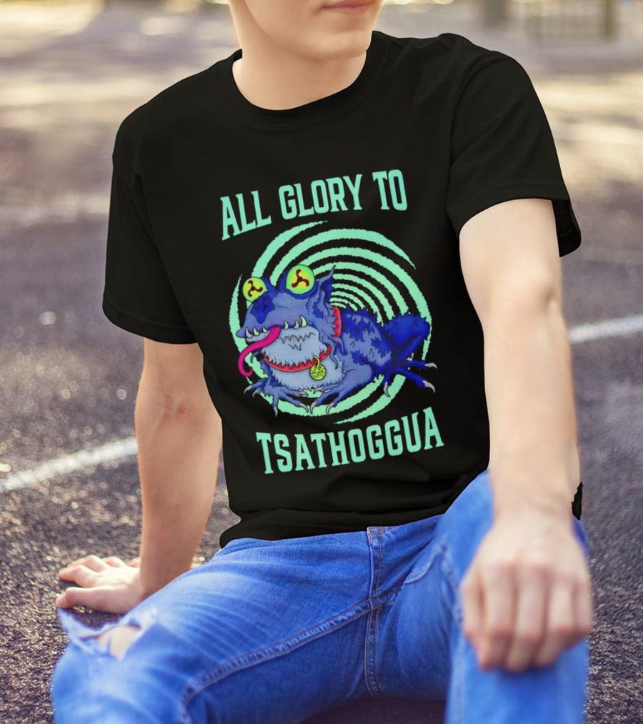 All Glory To Tsathoggua Spiral Eyed Creature T-Shirt