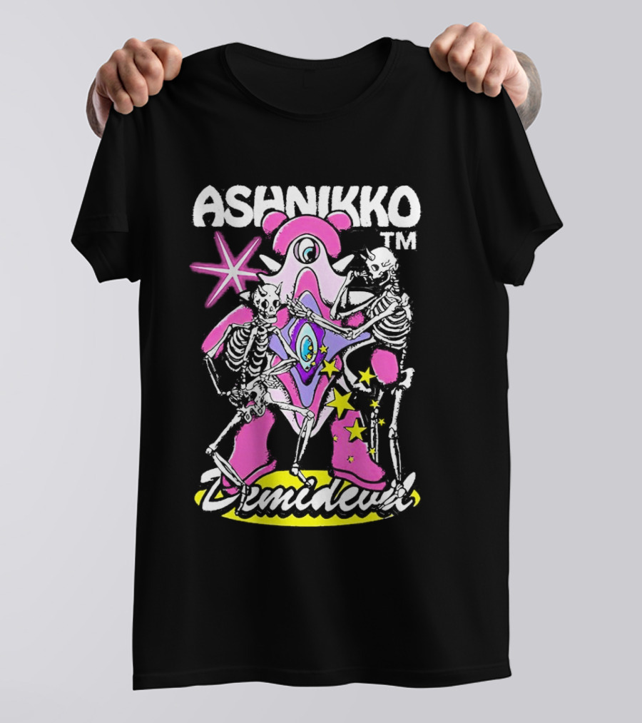 Ashnikko Demidevil Skeleton Starry Eyeball Creature With Skeletons T-Shirt