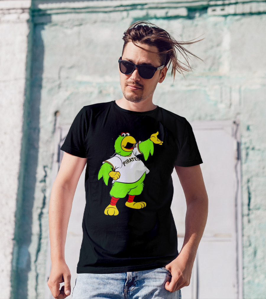 Pittsburgh Pirates Parrot Mascot Cheerful T-Shirt