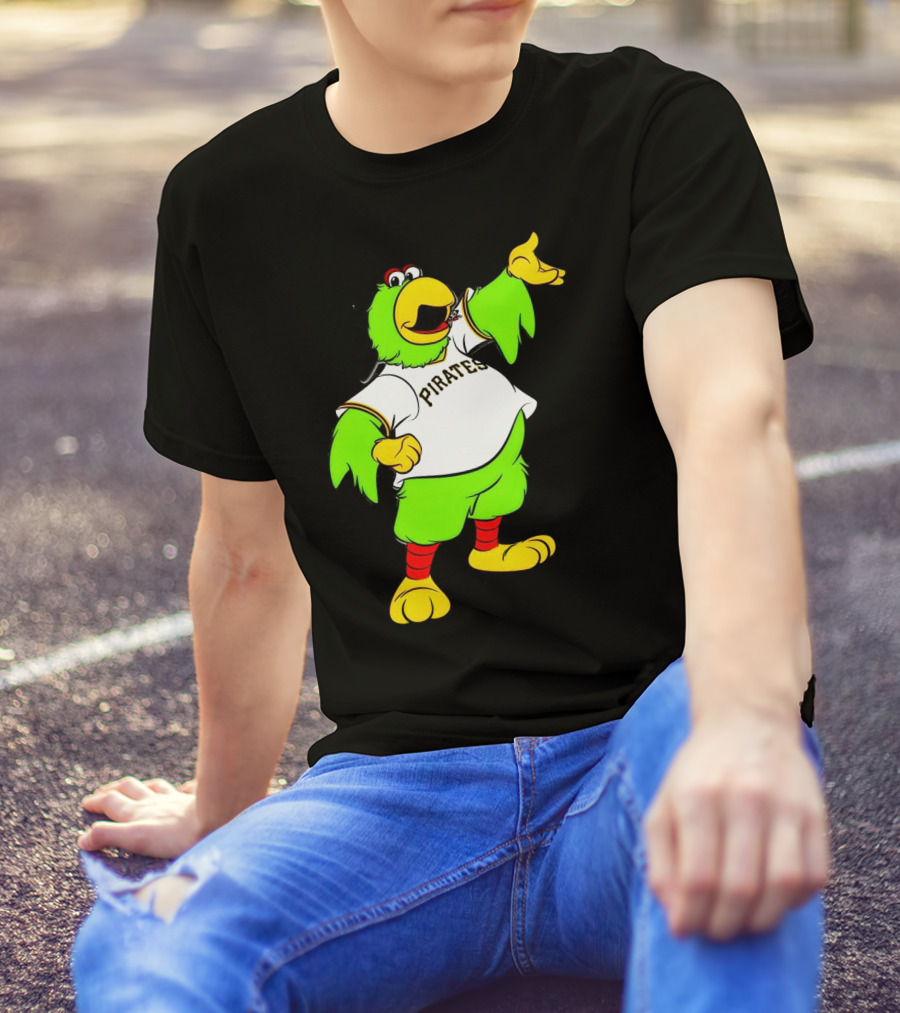 Pittsburgh Pirates Parrot Mascot Cheerful T-Shirt