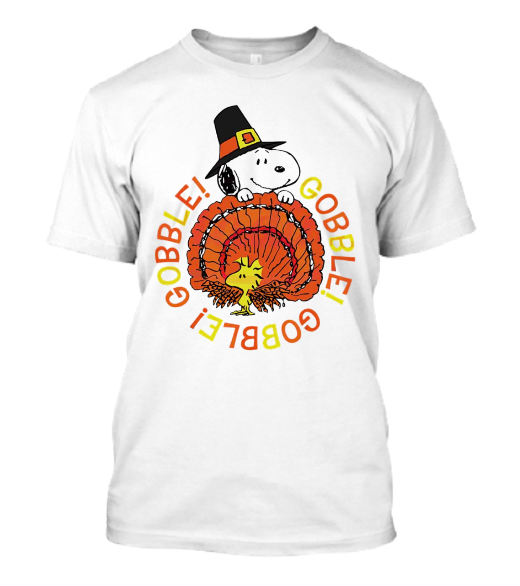Thanksgiving Gobble Gobble Gobble Snoopy Woodstock T-Shirt