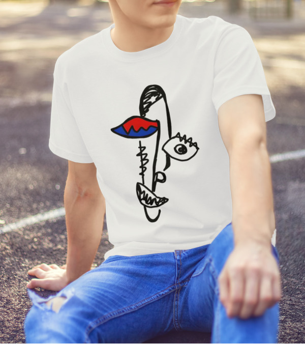 Beyond Graf’s Latest Abstract Picasso Face Disconnected Lines And Shapes T-Shirt