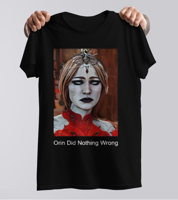 Orin Did Nothing Wrong Mysterious Woman With Dark Makeup And Red T-Shirt