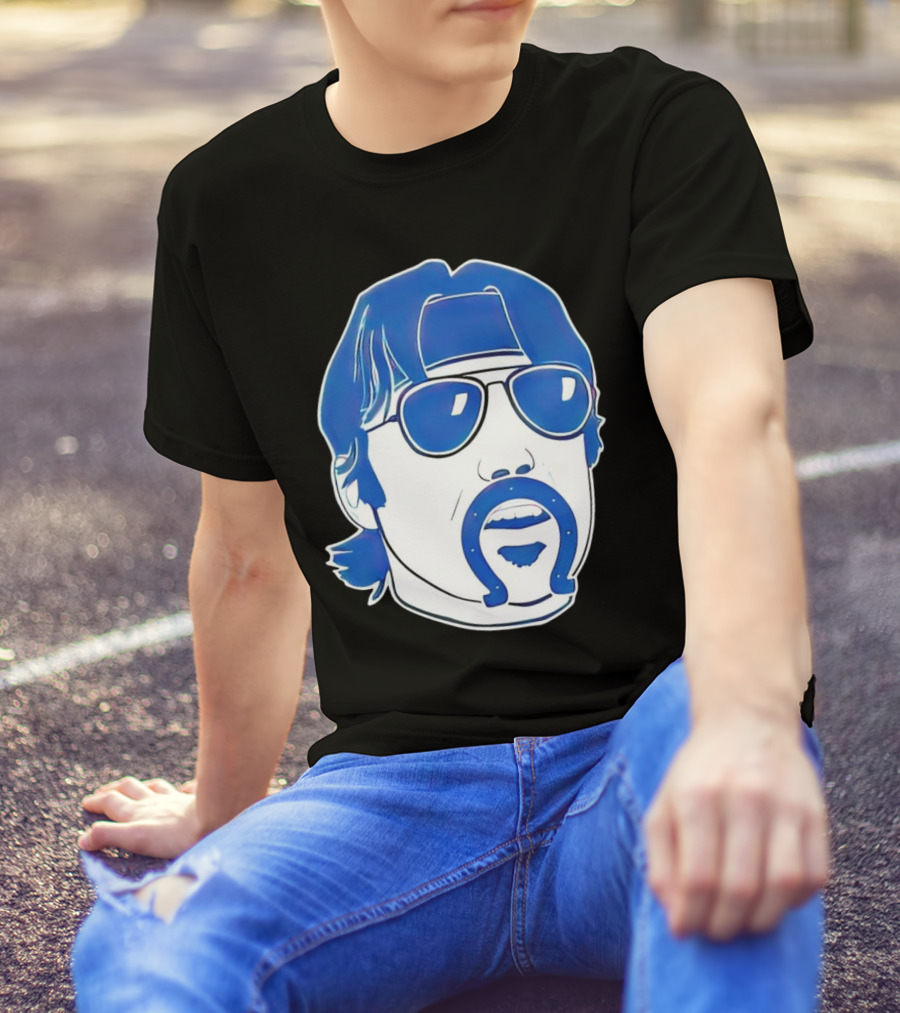 Minshew Mania Indianapolis Colts Iconic Quarterback Mustache Sunglasses T-Shirt