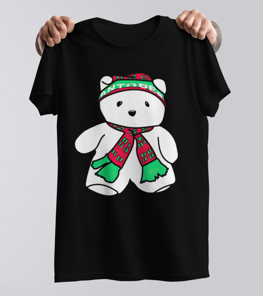 Santa Bear Minnesota Christmas Festive Holiday Teddy T-Shirt