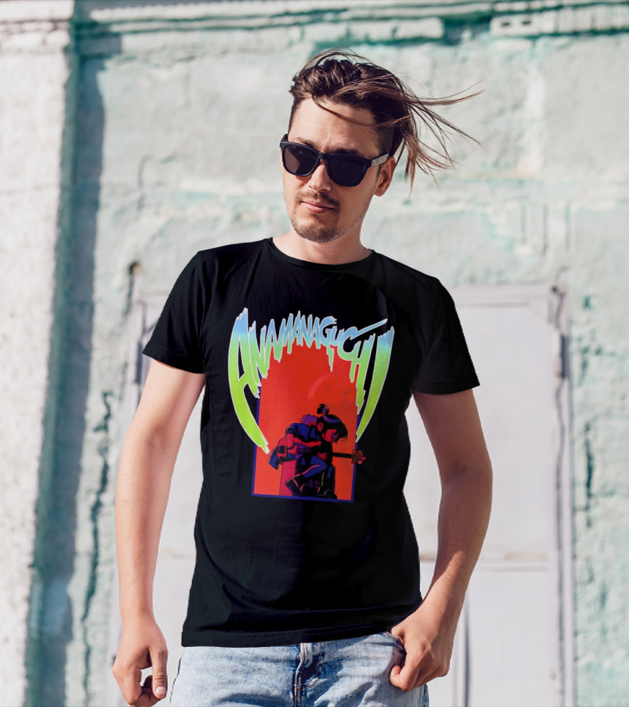 Anamanaguchi Scott Pilgrim Vs The World Guitar Character T-Shirt