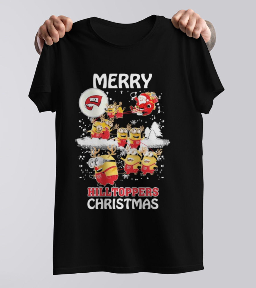 Merry WKU Hilltoppers Minions Christmas T-Shirt