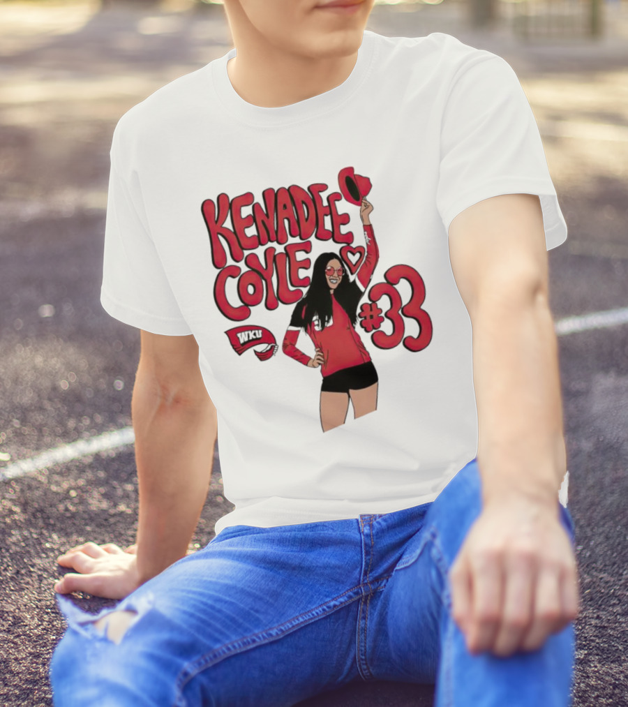 Kenadee Coyle WKU Heart #33 Western Kentucky Hilltoppers Volleyball T-Shirt