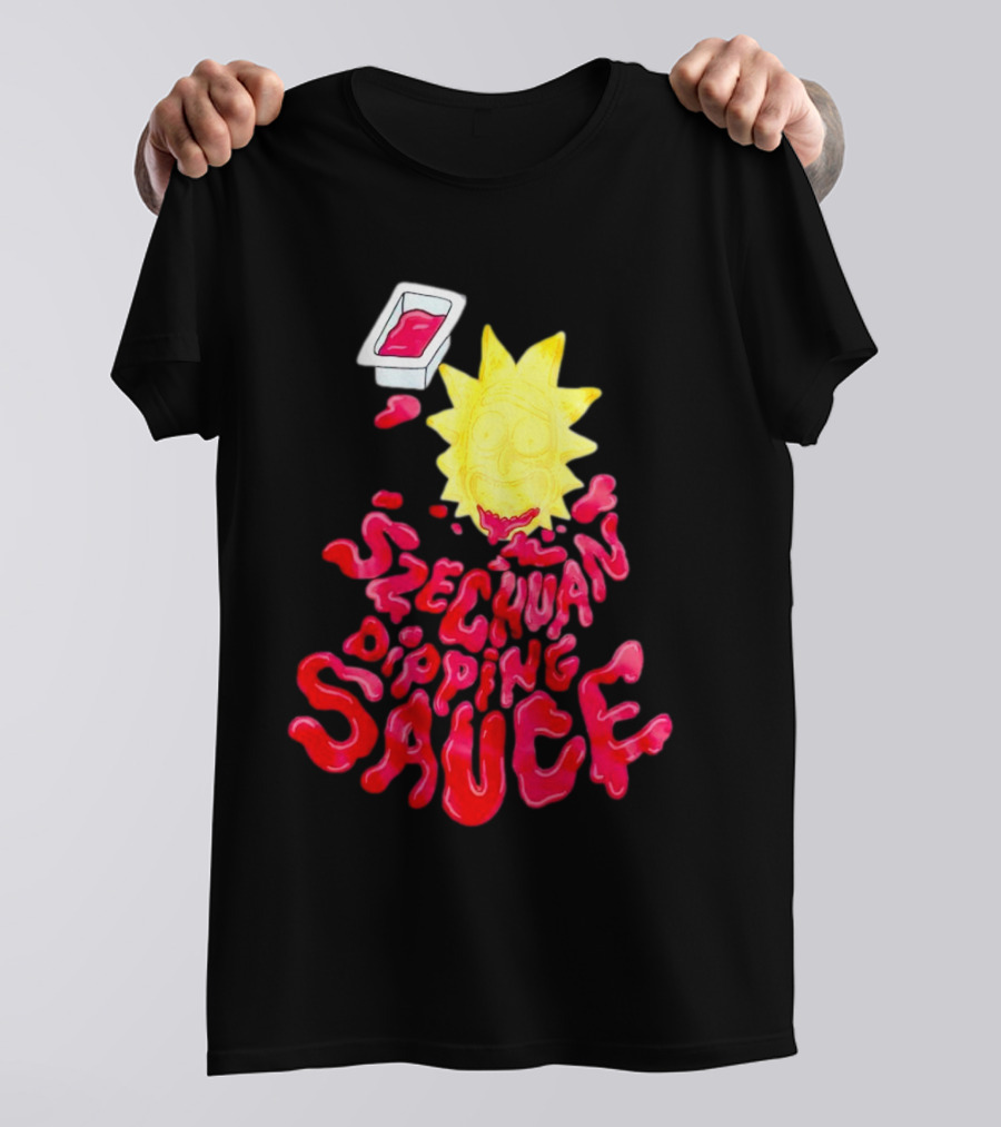 Rick And Morty Szechuan Dipping Sauce Melting Face T-Shirt
