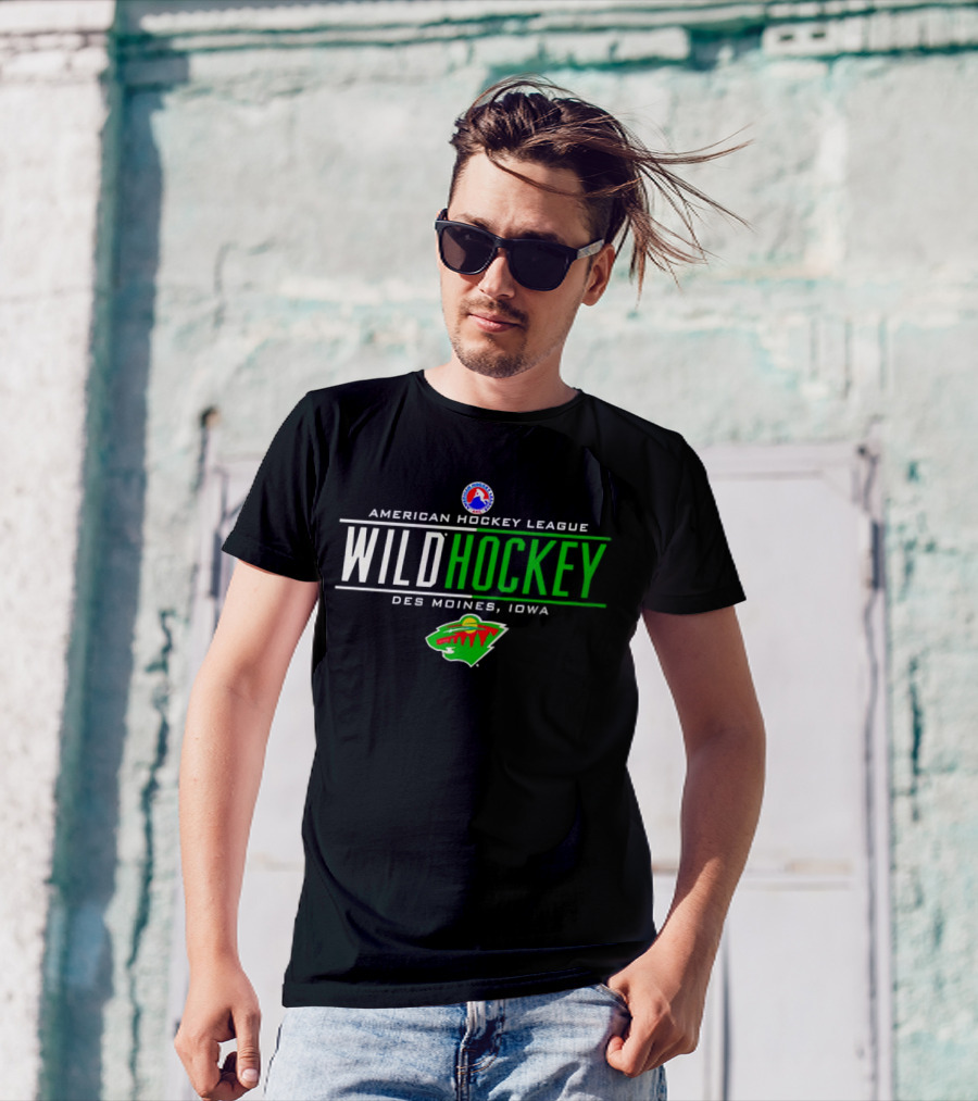 American Hockey League Wild Hockey Des Moines Iowa T-Shirt
