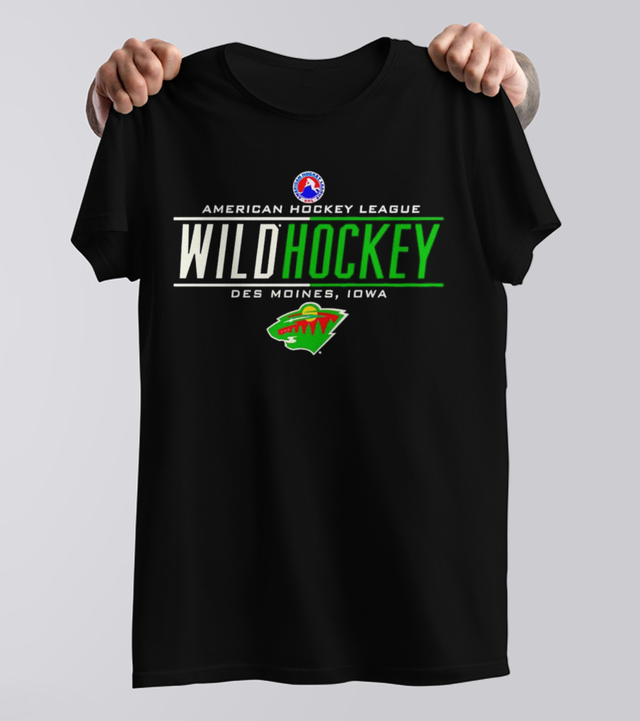 American Hockey League Wild Hockey Des Moines Iowa T-Shirt