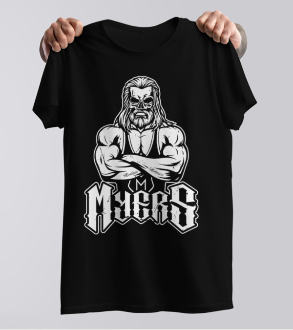 Brian Myers Fka Curt Hawkins Skull Crossed Arms Tattooed Madison Morgan T-Shirt