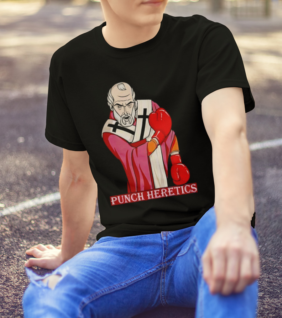 Punch Heretics Boxing Bishop Iconic T-Shirt