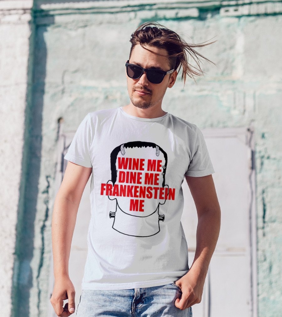 Scott Steiner Wine Me Dine Me Frankenstein Me Monster Head T-Shirt
