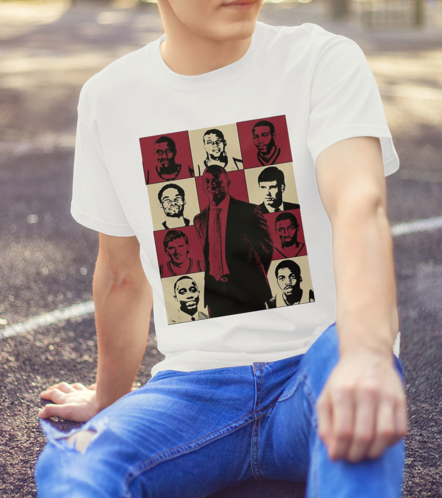 Boston College Basketball The Eras Tour Historic Players Collage T-Shirt