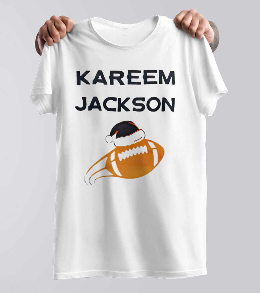 Kareem Jackson Football Santa Hat T-Shirt