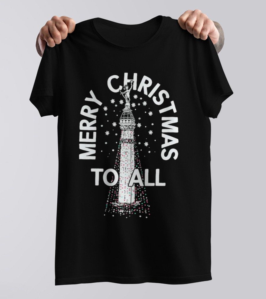 Merry Christmas To All Lights Monument T-Shirt