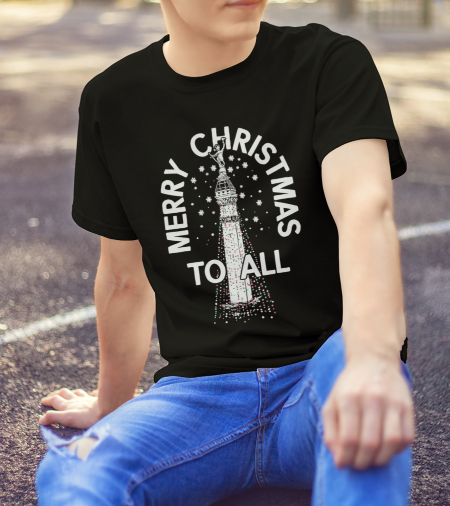Merry Christmas To All Lights Monument T-Shirt