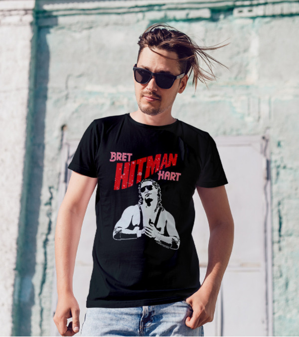 Bret Hitman Hart Wrestling Iconic T-Shirt