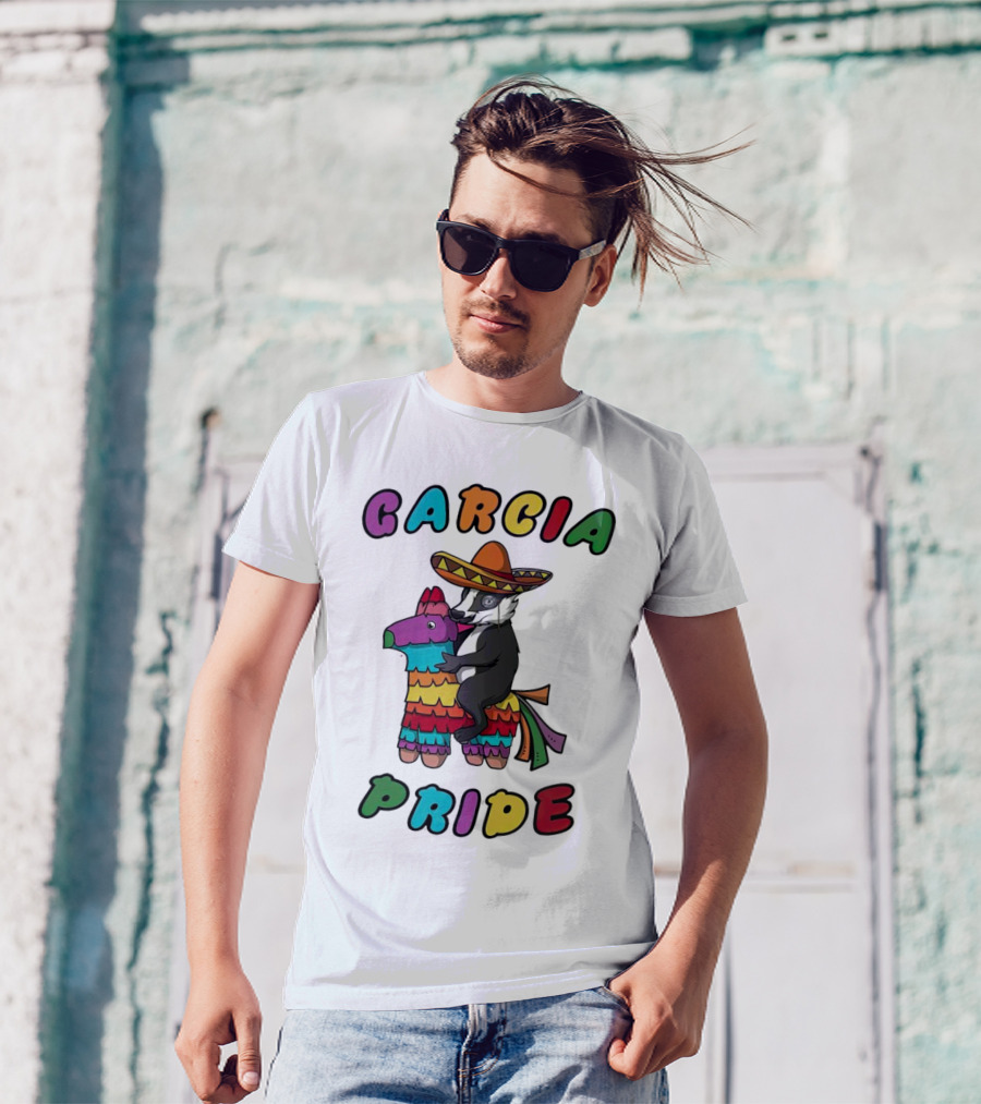 Garcia Pride Piñata Sombrero Rainbow Colors T-Shirt