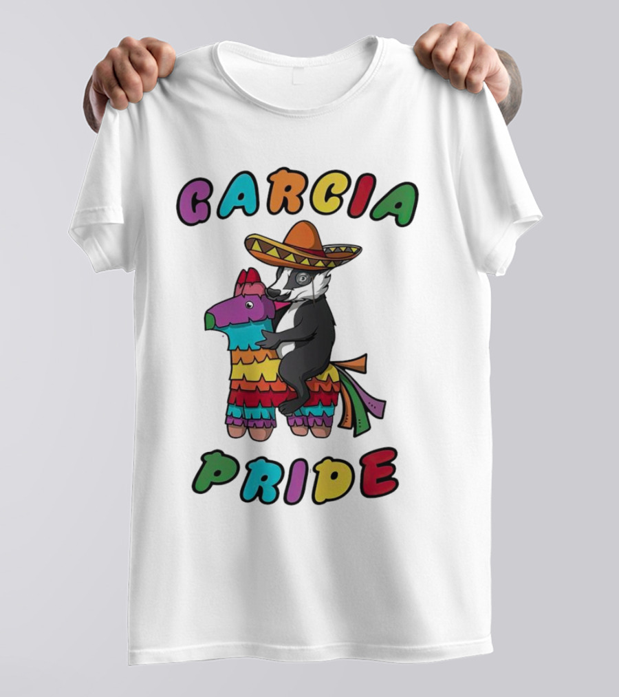 Garcia Pride Piñata Sombrero Rainbow Colors T-Shirt