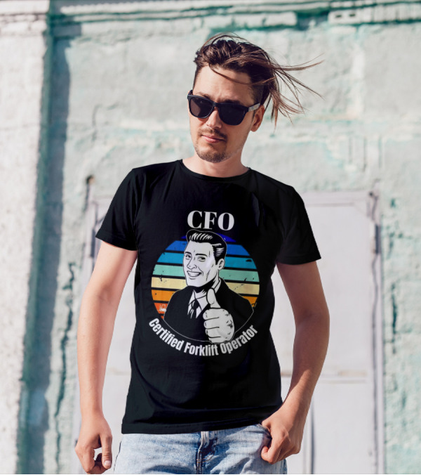 CFO Certified Forklift Operator Retro Thumbs Up T-Shirt