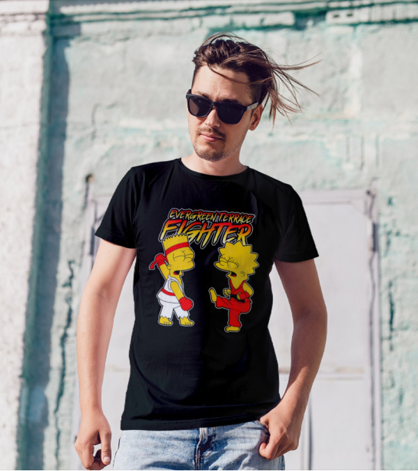 Evergreen Terrace Fighter The Simpsons Street Fighter Crossover T-Shirt