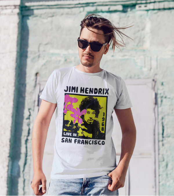 Jimi Hendrix Live In San Francisco 1968 T-Shirt