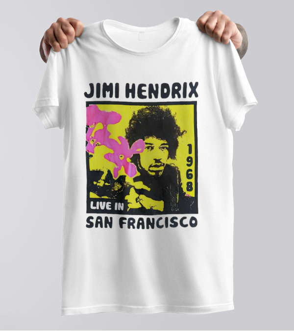 Jimi Hendrix Live In San Francisco 1968 T-Shirt