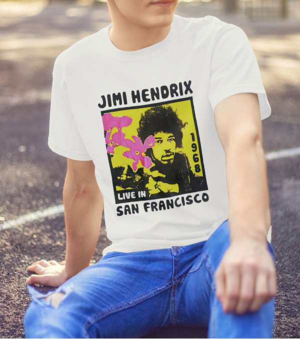 Jimi Hendrix Live In San Francisco 1968 T-Shirt