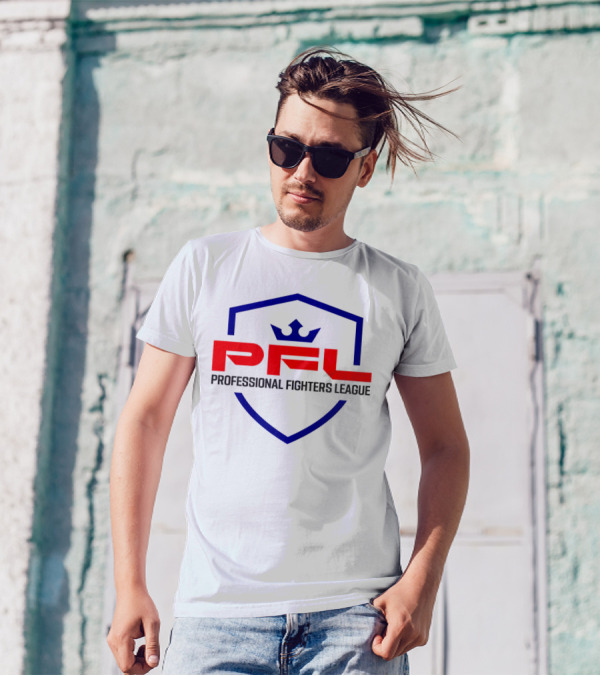 PFL Professional Fighters League Crest With Crown Emblem T-Shirt