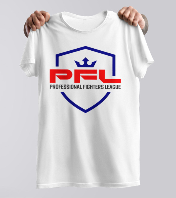 PFL Professional Fighters League Crest With Crown Emblem T-Shirt