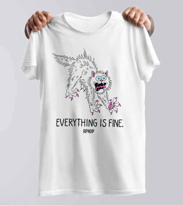 Ripndip Scary Cat Everything Is Fine T-Shirt