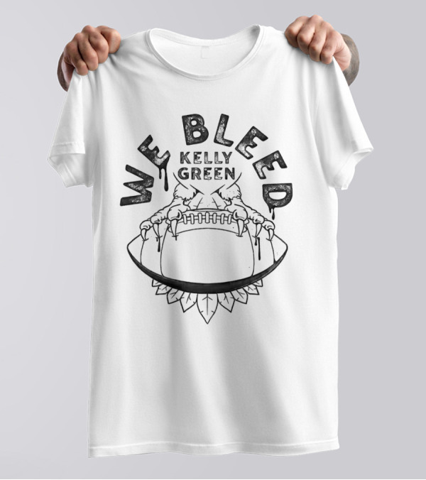 We Bleed Kelly Green Philadelphia Eagles Football Claw And Football T-Shirt