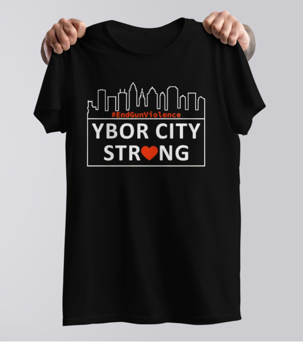 Ybor City Strong #EndGunViolence Skyline Heart T-Shirt