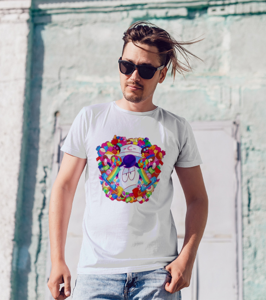 Pelo Overwhelming Sweet Candy Explosion Colorful Sweets Rainbow Lollipops T-Shirt