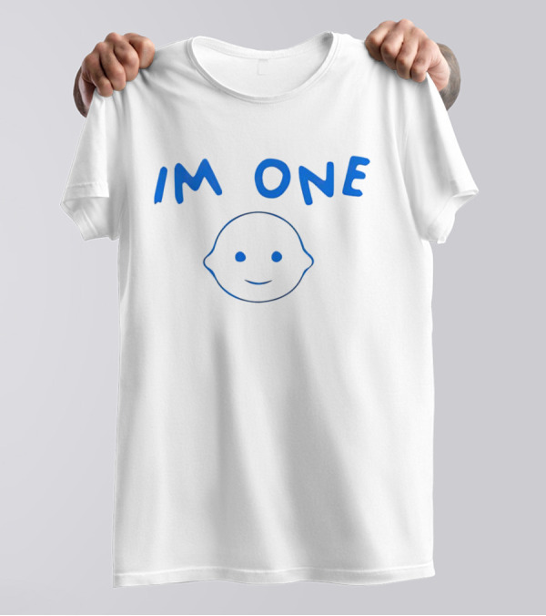 Sinjin Drowning I'm One Blue Smiley Face T-Shirt
