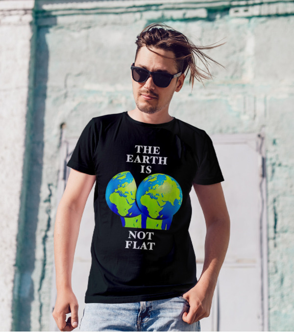 The Earth Is Not Flat Double Globe Visual T-Shirt